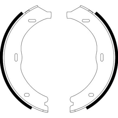 Kit ganasce freno, freno di stazionamento HELLA 8DA 355 050-561