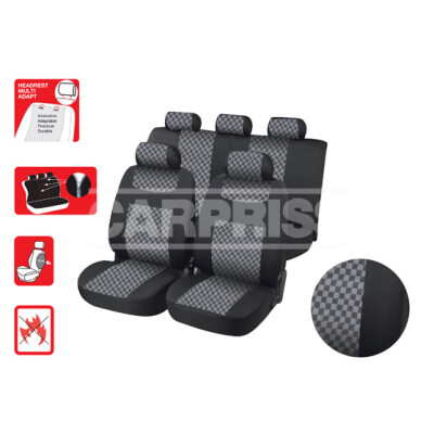 Coprisedile Annecy (con tre cerniere posteriori) grigio/nero CARPRISS 79323414BOL