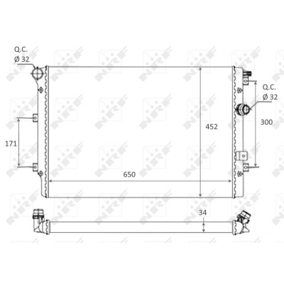 Radiatore, raffreddamento motore NRF 58464
