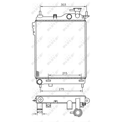 Radiatore, raffreddamento motore NRF 53359