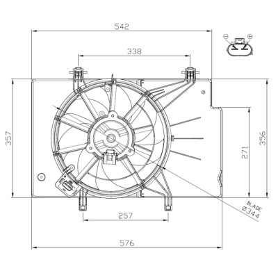 Ventola, raffreddamento motore NRF 47957