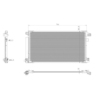 Condensatore, aria condizionata NRF 350500