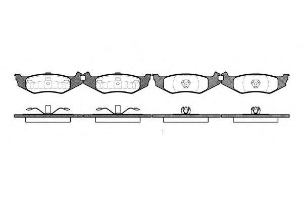 Set di 4 pastiglie freno ROADHOUSE 2493,00