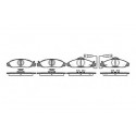 Set di 4 pastiglie freno ROADHOUSE 2624.02