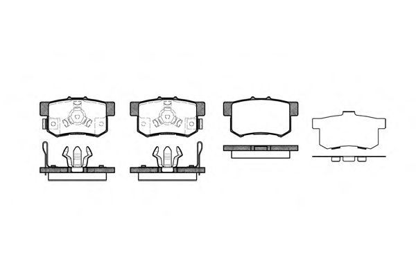 Set di 4 pastiglie freno ROADHOUSE 2325.04