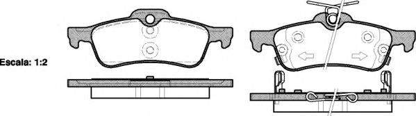 Set di 4 pastiglie freno ROADHOUSE 2862.02