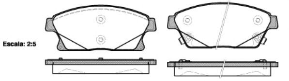 Set di 4 pastiglie freno ROADHOUSE 21431.02