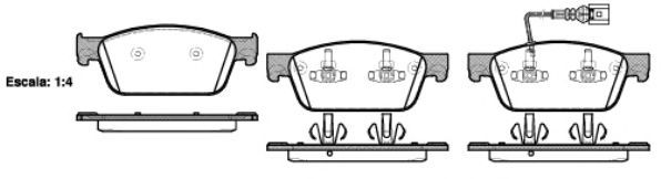 Set di 4 pastiglie freno ROADHOUSE 21440.01