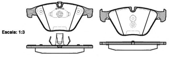 Set di 4 pastiglie freno ROADHOUSE 2857.20