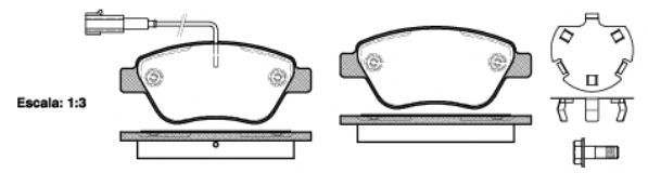Set di 4 pastiglie freno ROADHOUSE 2858.32