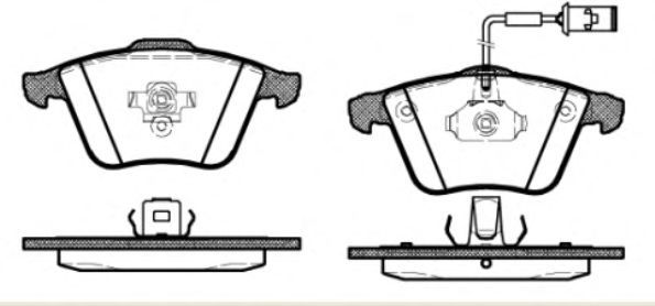 Set di 4 pastiglie freno ROADHOUSE 2964.52
