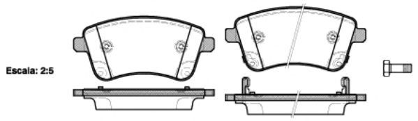Set di 4 pastiglie freno ROADHOUSE 21435.02