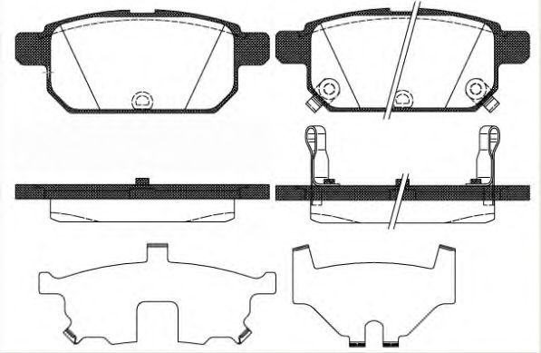 Set di 4 pastiglie freno ROADHOUSE 21471.02