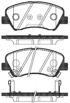 Set di 4 pastiglie freno ROADHOUSE 21488.02