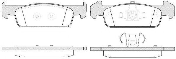 Set di 4 pastiglie freno ROADHOUSE 21540.10