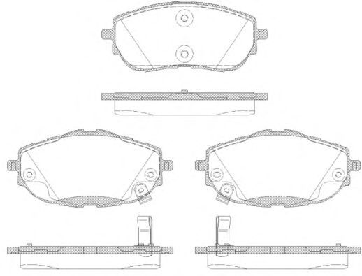 Set di 4 pastiglie freno ROADHOUSE 21561.02