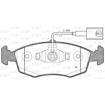 Kit pastiglie freno, Freno a disco OPEN PARTS BPA0172.52