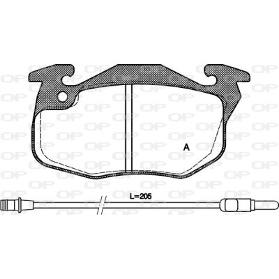 Kit pastiglie freno, Freno a disco OPEN PARTS BPA0192.12