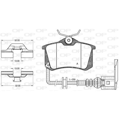 Kit pastiglie freno, Freno a disco OPEN PARTS BPA0263.41