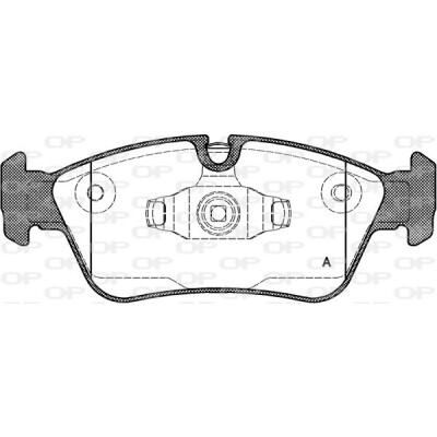 Kit pastiglie freno, Freno a disco OPEN PARTS BPA0384.60