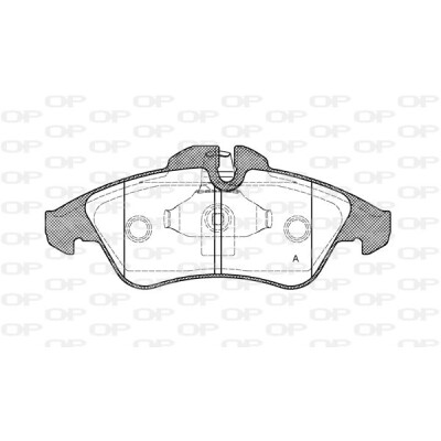 Kit pastiglie freno, Freno a disco OPEN PARTS BPA0578.10