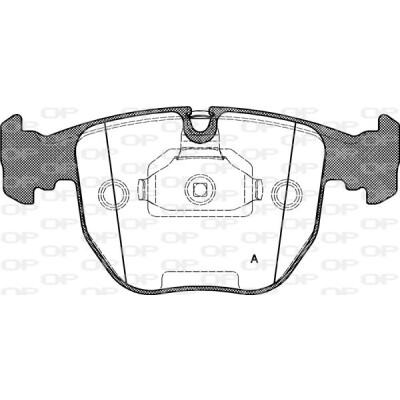 Kit pastiglie freno, Freno a disco OPEN PARTS BPA0596.00