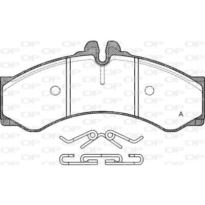 Kit pastiglie freno, Freno a disco OPEN PARTS BPA0614.00