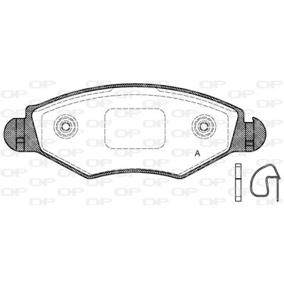 Kit pastiglie freno, Freno a disco OPEN PARTS BPA0643.20