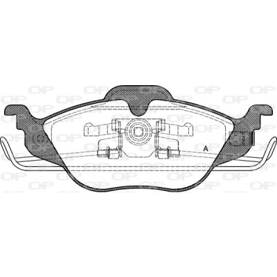 Kit pastiglie freno, Freno a disco OPEN PARTS BPA0684.02