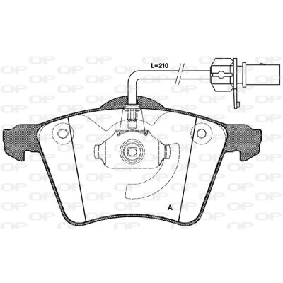 Kit pastiglie freno, Freno a disco OPEN PARTS BPA0721.02
