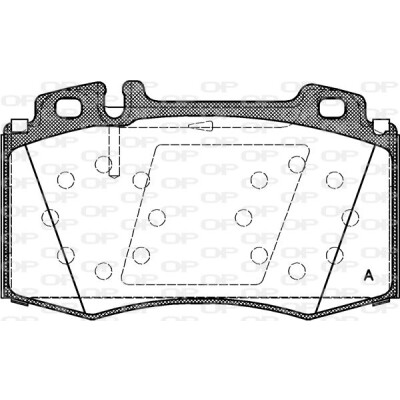 Kit pastiglie freno, Freno a disco OPEN PARTS BPA0769.00