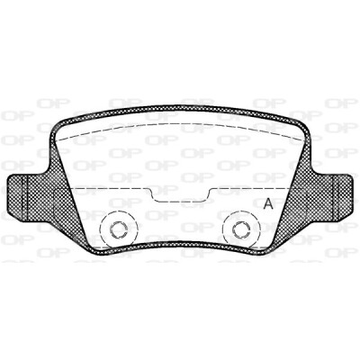 Kit pastiglie freno, Freno a disco OPEN PARTS BPA0818.00