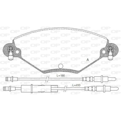 Kit pastiglie freno, Freno a disco OPEN PARTS BPA0828.04
