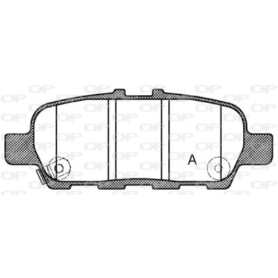 Kit pastiglie freno, Freno a disco OPEN PARTS BPA0876.31