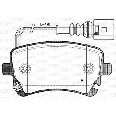Kit pastiglie freno, Freno a disco OPEN PARTS BPA0897.11