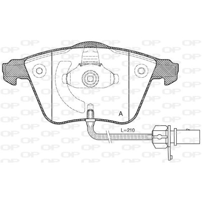 Kit pastiglie freno, Freno a disco OPEN PARTS BPA0964.12