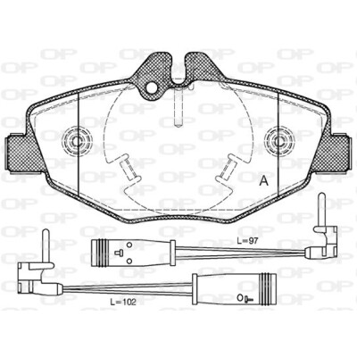 Kit pastiglie freno, Freno a disco OPEN PARTS BPA0990.02