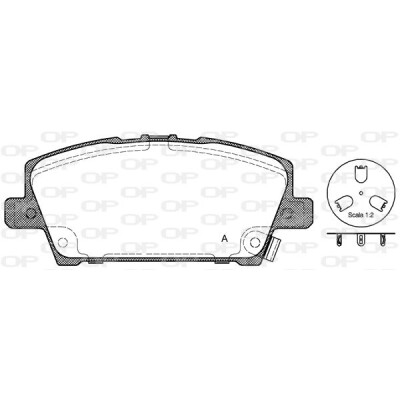 Kit pastiglie freno, Freno a disco OPEN PARTS BPA1205.02