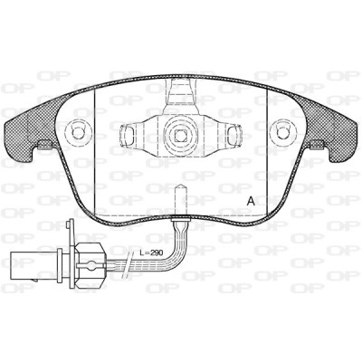 Kit pastiglie freno, Freno a disco OPEN PARTS BPA1219.11