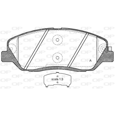 Kit pastiglie freno, Freno a disco OPEN PARTS BPA1226.02