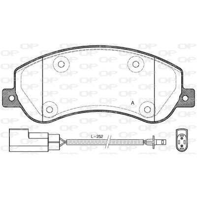 Kit pastiglie freno, Freno a disco OPEN PARTS BPA1250.02