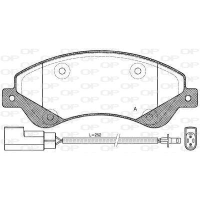 Kit pastiglie freno, Freno a disco OPEN PARTS BPA1251.02
