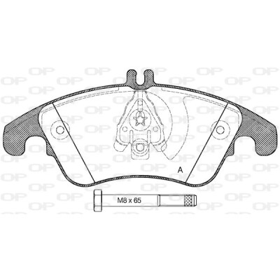 Kit pastiglie freno, Freno a disco OPEN PARTS BPA1304.00
