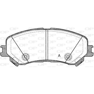 Kit pastiglie freno, Freno a disco OPEN PARTS BPA1318.20