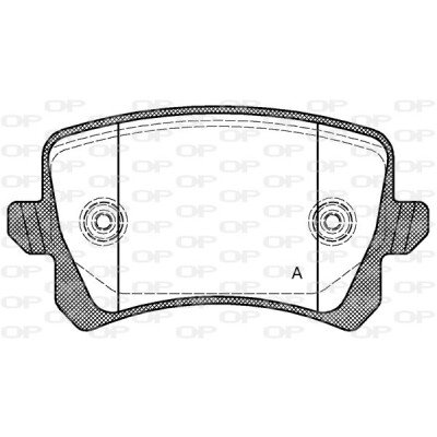 Kit pastiglie freno, Freno a disco OPEN PARTS BPA1342.00