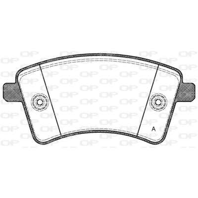 Kit pastiglie freno, Freno a disco OPEN PARTS BPA1351.00
