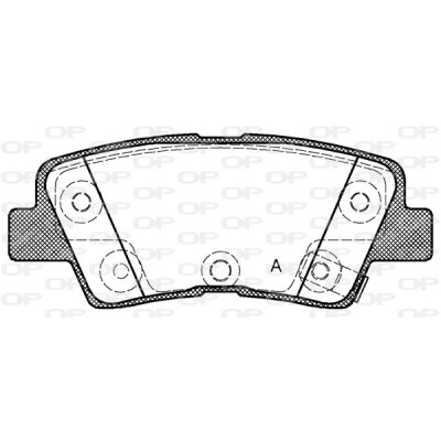 Kit pastiglie freno, Freno a disco OPEN PARTS BPA1362.42