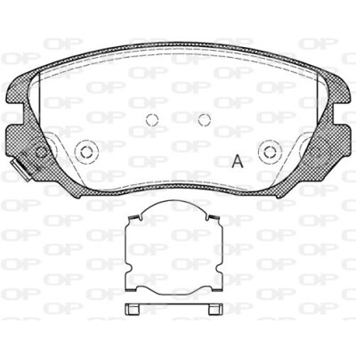 Kit pastiglie freno, Freno a disco OPEN PARTS BPA1385.02