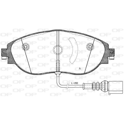 Kit pastiglie freno, Freno a disco OPEN PARTS BPA1470.01