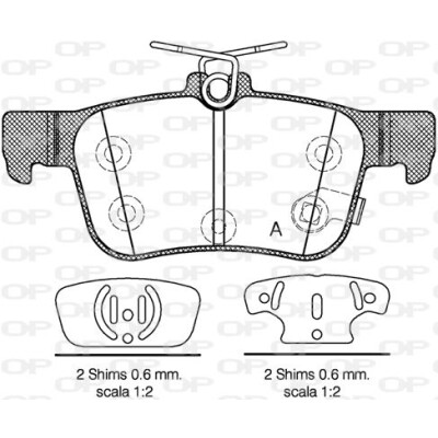 Kit pastiglie freno, Freno a disco OPEN PARTS BPA1551.12